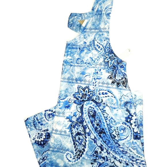 Time and Tru NWT Sleeveless Above the Knee Sublimation Dress Blue 629 - Picture 6 of 8